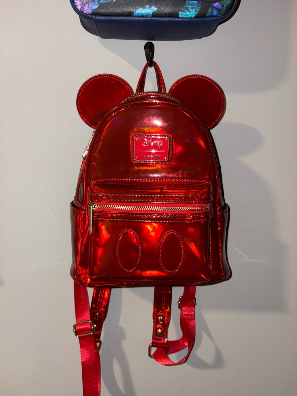 Loungefly Disney Mickey Mouse Hologram Red Shiny Bag NWOT *Make an Offer*